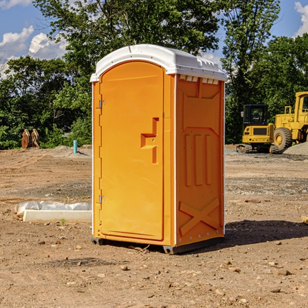 how often are the portable restrooms cleaned and serviced during a rental period in Donner